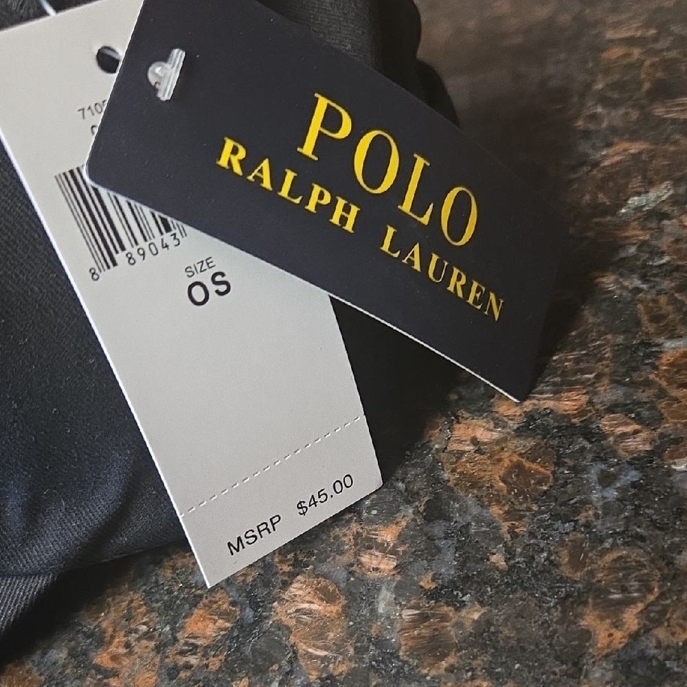 Ralph Lauren Black Sport Polo Hat with White Embroidery - Picture 5 of 7